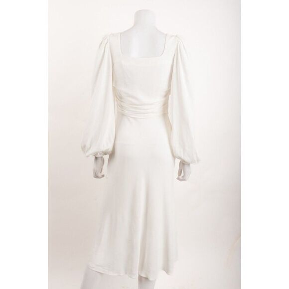 Ungaro Womens Margot Balloon-Sleeve Midi-Dress Size XS Ivory Ecru $595 NWT - Picture 6 of 7